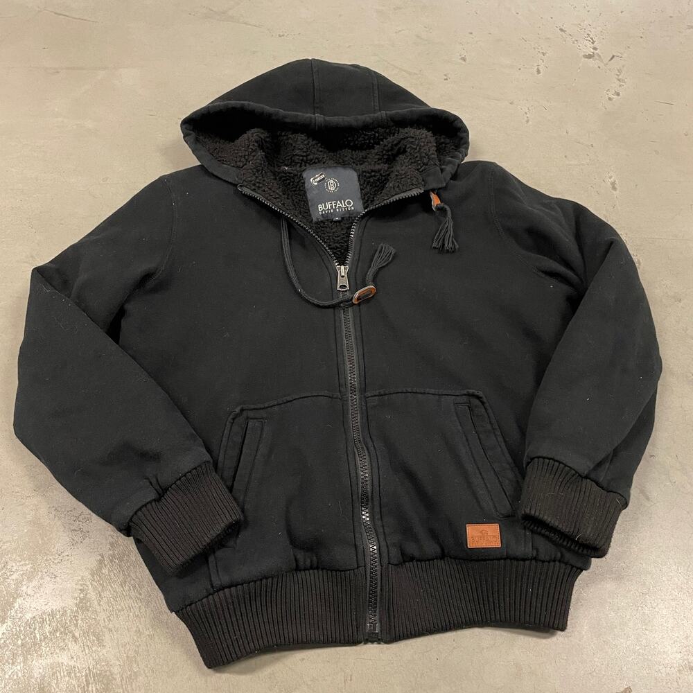 vintage y2k fur lined buffalo by David bitton hoodie